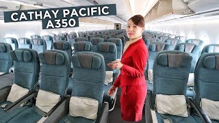 ECONOMY CLASS on CATHAY PACIFICs A350  A Review  Economy Week [upl. by Seligman]