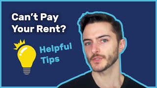 What You NEED To Do When You Cant Pay Your Rent  Tenant Tips [upl. by Yehc]