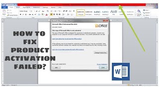 Fix Product Activation Failed  This Copy Of Microsoft Office Is Not Activated [upl. by Akedijn]