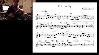 Irish Fiddle  Coleraine Jig played at a sedate pace [upl. by Lihp]