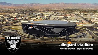 Raiders Allegiant Stadium  Mustsee 4K timelapse movie [upl. by Eycats905]