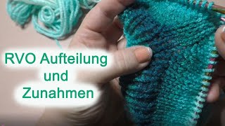 RVO Aufteilung und Zunahmen  Raglanzunahmen stricken  Raglan Pullover stricken  Teil 3 [upl. by Yatzeck]