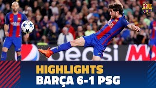 FC BARCELONA 61 PSG  Match highlights [upl. by Naxor606]