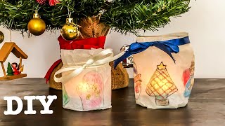 Tutorial per bambini 🎄 Lanterna con la carta da forno 🎄 [upl. by Aranaj]