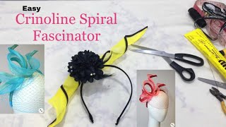 How to make a crinoline spiral headband fascinator  DIY Fascinator for Beginners [upl. by Autry]