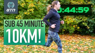 How To Run A Sub 45 Minute 10k  Run Training amp Tips [upl. by Ammadas22]