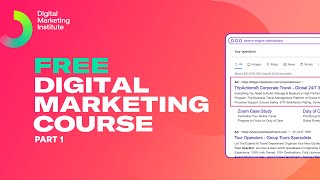 Free Digital Marketing Course Part 1  Digital Marketing Tutorials  Digital Marketing Institute [upl. by Enaitsirk]