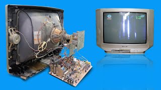 Restoration old TV and Repair old SONY Television Success [upl. by Alaekim907]