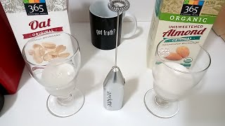 Oat Milk vs Almond Milk part 2 Frothing Test [upl. by Aicsile]