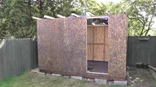 DIY Man Cave  She Shed  Part 9  Sheathing The Walls With OSB [upl. by Tiedeman837]