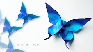 How to Fold an Origami Butterfly  Mariposa UPDATED VERSION Actualizada [upl. by Hearsh]