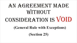 An Agreement made without Consideration is Void  Indian Contract Act 1872  Law Guru [upl. by Joly]