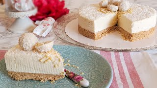 NoBake Raffaello Cheesecake  Cheesecake with Coconuts and Almonds [upl. by Means462]