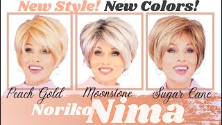 Noriko NIMA Wig Review NEW STYLE UNBOXING SUGAR CANE  PEACH GOLD  MOONSTONE  FIT amp COVERAGE [upl. by Rialc13]