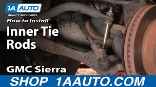 How to Replace Tie Rods 0110 GMC Sierra 2500 HD Truck [upl. by Akalam]