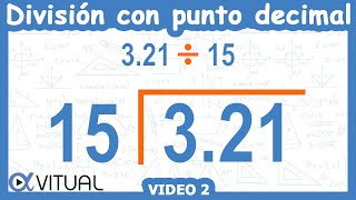 ➗ Cómo hacer una DIVISIÓN con PUNTO DECIMAL ADENTRO [upl. by Samot186]