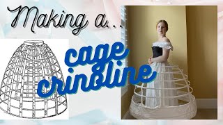 Sewing a Victorian cage crinoline hoopskirt [upl. by Chancey816]