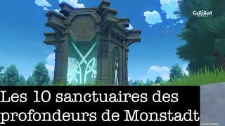 Genshin Impact  Les 10 sanctuaires des profondeurs de Mondstadt [upl. by Nojad564]