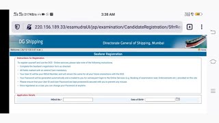 How to Register in EGovernance DG Shipping Website Seafarers Profile Registration [upl. by Celinda628]