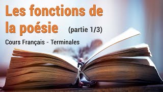 Fonctions de la poésie  partie 1  Cours Français  Terminales [upl. by Mohamed]