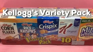 Kelloggs Variety Pack Assorted Cereals [upl. by Annaitat]