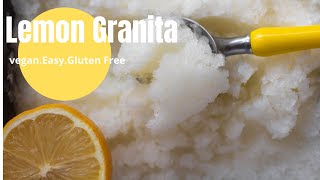 LEMON GRANITA  Sicilian recipe  Italian Lemon Slushy  Homemade Lemon Ice  sugar free granita [upl. by Eesak]