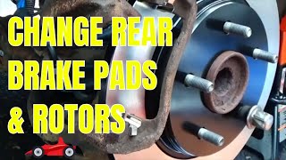 How to Change REAR Brake Pads amp Rotors  Town and Country [upl. by Aland]