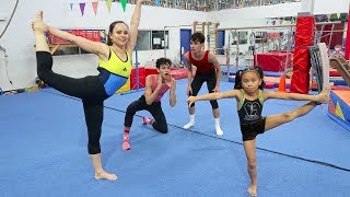 WHO WILL WIN FAMILY GYMNASTICS CHALLENGE [upl. by Merdith]