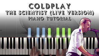 Coldplay  The Scientist Live Version  Piano Tutorial [upl. by Jazmin359]