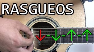 APRENDE RASGUEOS DE GUITARRA LOS MAS FACILES [upl. by Nibot808]