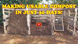 Making Compost in 30 Days Using Pallet Wood Bins [upl. by Auqinu]