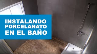 ¿Cómo instalar porcelanato en un baño [upl. by Divadnahtanoj]