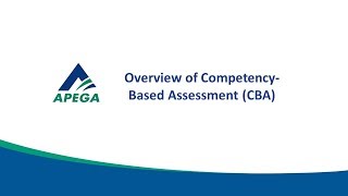 1 Overview of CompetencyBased Assessment CBA [upl. by Oirretno]