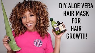 DIY Aloe Vera Hair Mask For Hair Growth  BiancaReneeToday [upl. by Mimi]