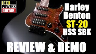 Harley Benton ST20HSS SBK Standard Series  Full Review amp Demo  Satin Black [upl. by Edra]