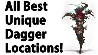 Skyrim  ALL Unique Dagger  Locations Guide  YouTube [upl. by Nomrah]