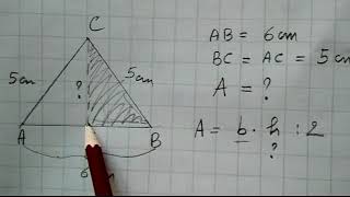 Triangolo Isoscele Come calcolare laltezza [upl. by Kienan]