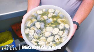 How Jellied Eels Are Made In East London  Regional Eats [upl. by Asaret]