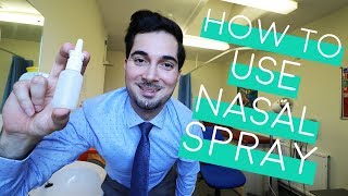 How To Use Nasal Spray  How To Use Nasal Spray Properly  Nasal Spray Technique 2018 [upl. by Akcebar]