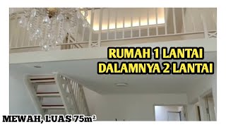 DESAIN RUMAH MINIMALIS 1 LANTAI TAPI DALAMNYA 2 LANTAI  RUMAH LUAS 6x125 m² DENGAN MEZANIN [upl. by Herv]