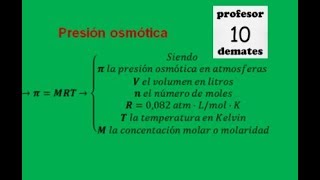 Presión osmótica ejercicios resueltos [upl. by Beverlie]