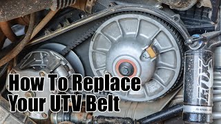 How To Replace a UTV Belt [upl. by Leumhs]