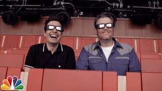 Jimmy Fallon Gives Blake Shelton a Tour of quotRace Through New Yorkquot [upl. by Thatch64]