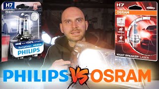 Philips RacingVision vs Osram NightBreaker Laser  Endurance amp Brightness Test [upl. by Ahsekad465]