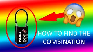 How to Find the Combination to a Master Combination Lock [upl. by Burrill348]