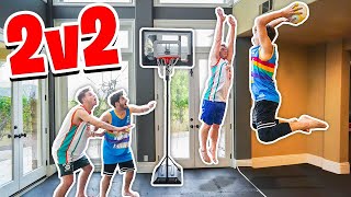 HOUSE 2V2 Mini Basketball Injury Warning [upl. by Lirpa]