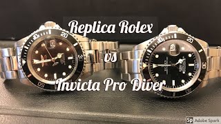 Replica vs Invicta Pro Diver [upl. by Ayrolg]