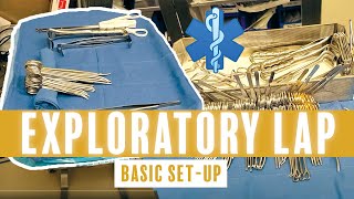 BASIC SETUP EXPLORATORY LAPAROTOMY [upl. by Ynnelg]