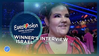 First reaction from Netta  the winner of the 2018 Eurovision Song Contest [upl. by Atsylac637]