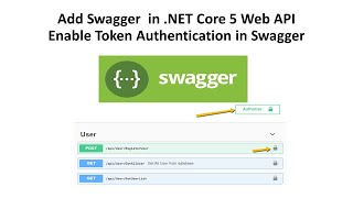 Add Swagger in ASP NET Core 5  Enable Token Bearer functionality in Swagger [upl. by Nanice]